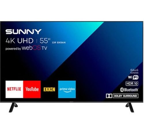 *SUNNY 140 EKRAN UYDU SMART WİFİ LED TV