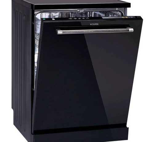 *VESTEL 5 PROGRAM SİYAH CAM BULAŞIK MAKİNESİ