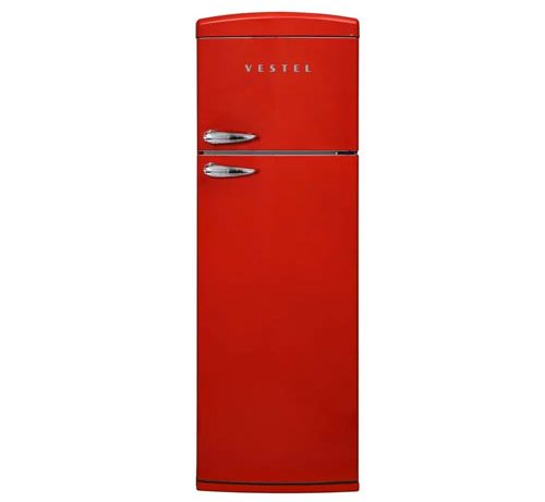 *VESTEL RETRO KIRMIZI 2 KAPILI BUZDOLABI